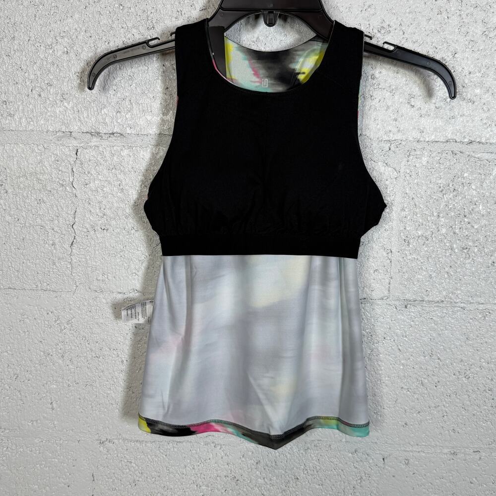 Ideology Women's Printed Shelf-Bra Tank Top grey XS - Picture 6 of 9